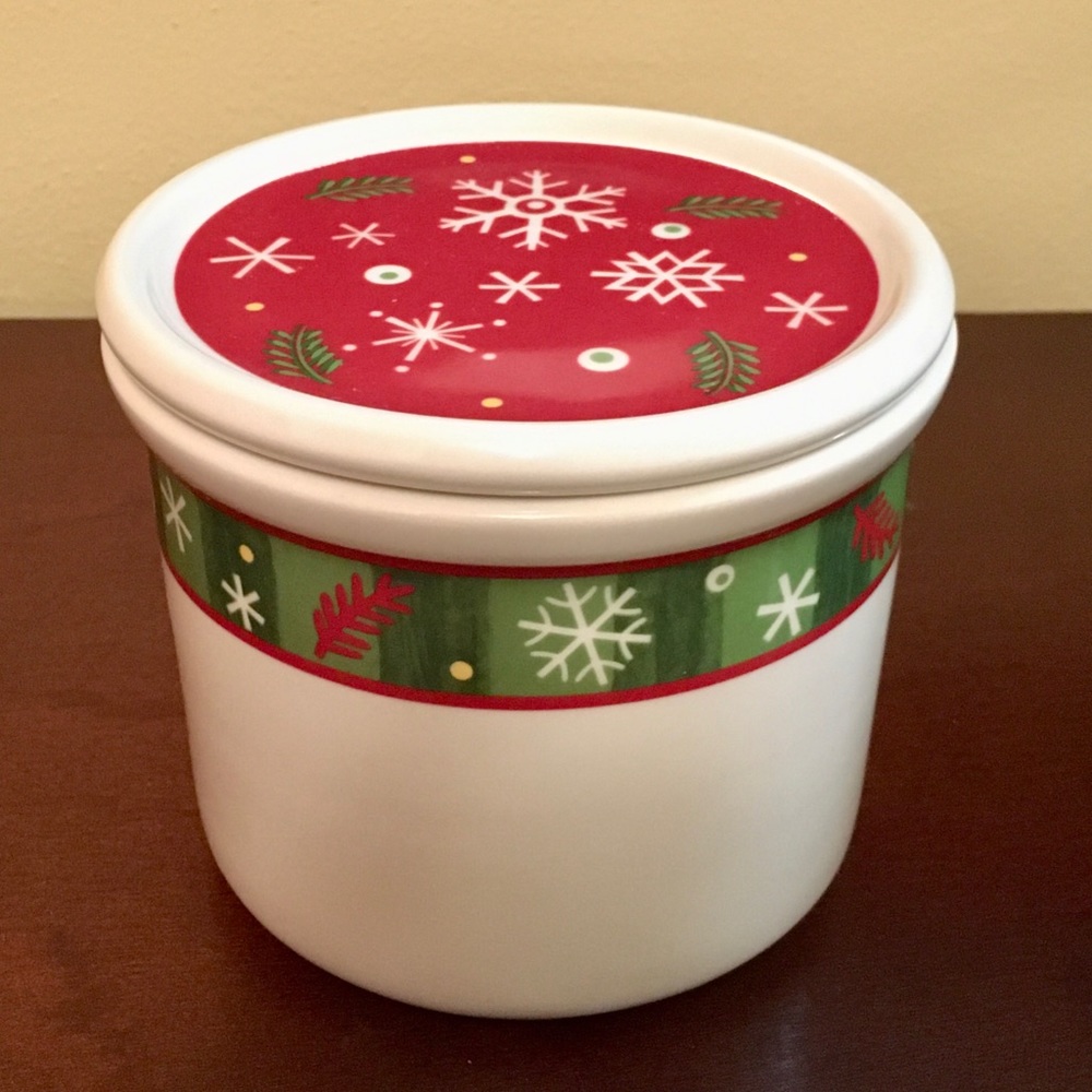 Longaberger Holiday 1 Pint Crock with Coaster/Lid